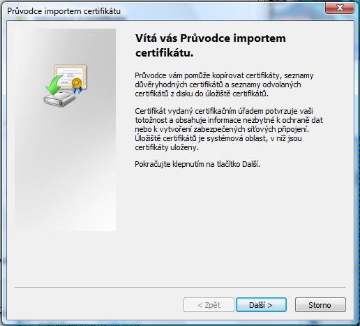 Postup instalace certifikátu 3