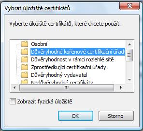 Postup instalace certifikátu 5